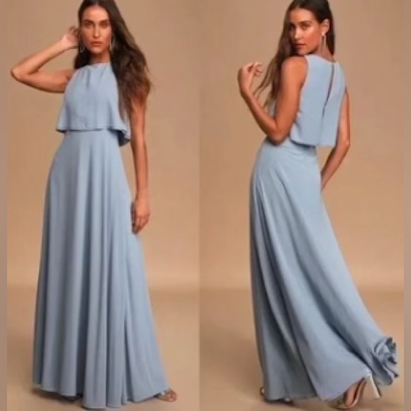 colors of bridesmaid dresses Romantic Off-Shoulder Sheath Pleated Satin Light Blue Bridesmaid Dress –  Anniebride main image 1